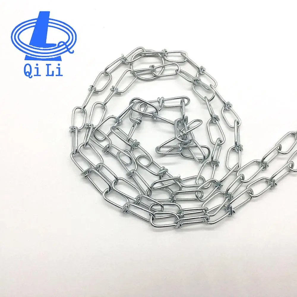 zinc plated knotted dog chain