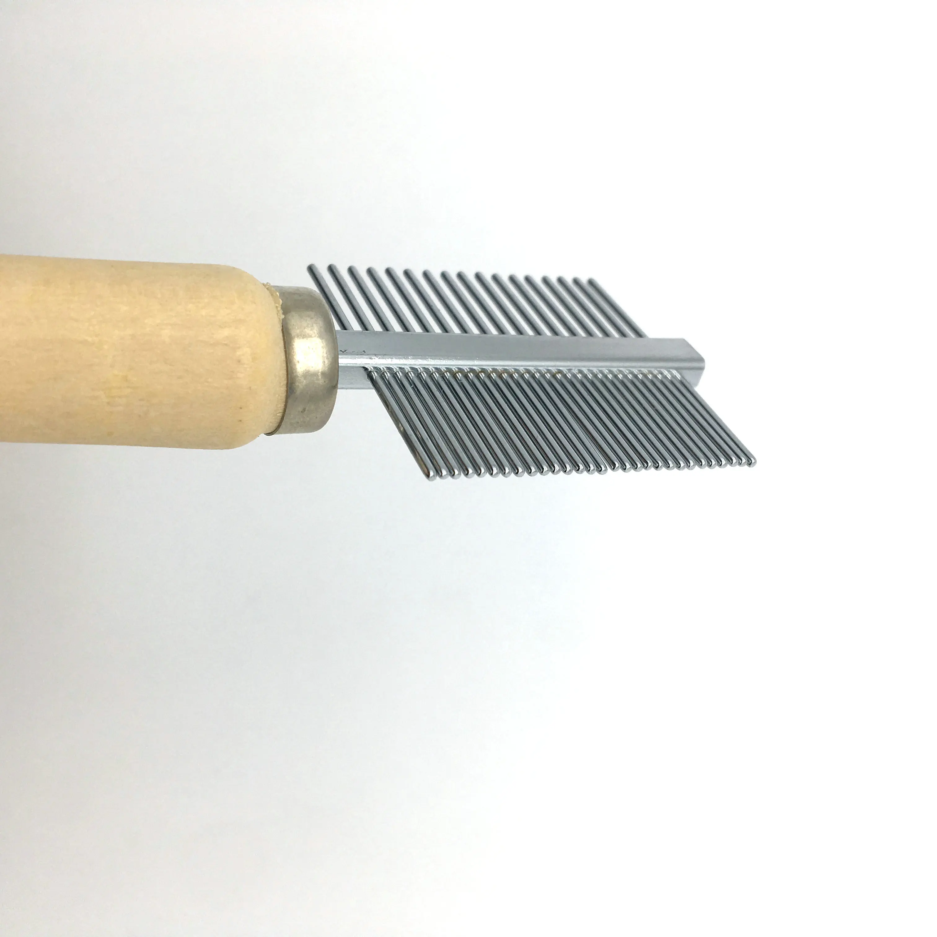 Low Price Fine Teeth Metal Big Dog Pet Animal Lice Nit Louse Flea Grooming Removal Comb Brush Remover With Wooden Handle