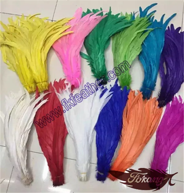 Оптовая продажа с завода, перо петушиного хвоста для украшения карнавального головного убора