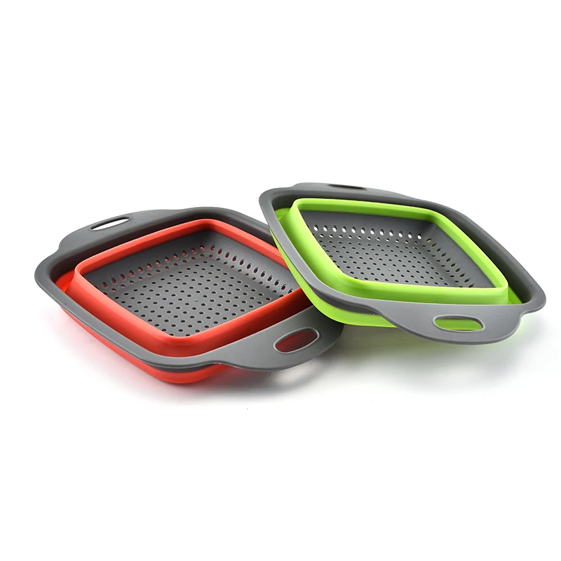 Food grade pp handle water filter basket colanders silicon stretch strainer