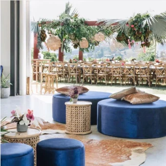 Velvet round waiting circular sofa for reception hotel lobby office sectional sofa