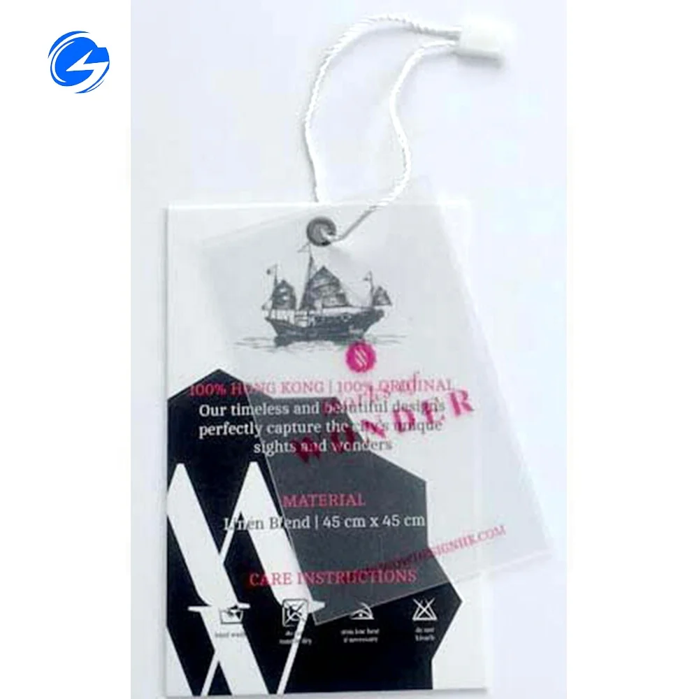 Wholesale free sample product label custom logo print garment hang private label clothing line clothing tag