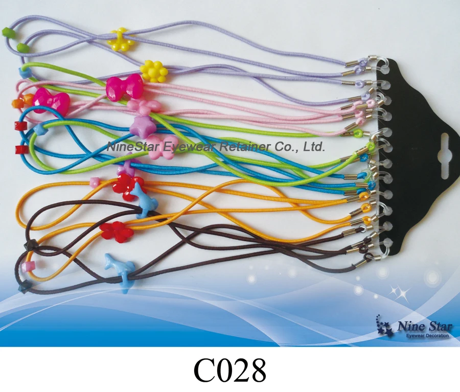 Colorful Cartoon Adjuster Safety Kids Eyewear Eyeglass Nylon Elastic Cord Strap Rope Retainer Holder
