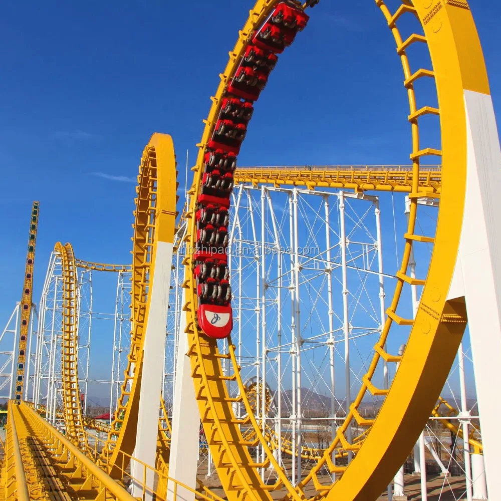 big type zhipao amusement ride six loops roller coaster in china