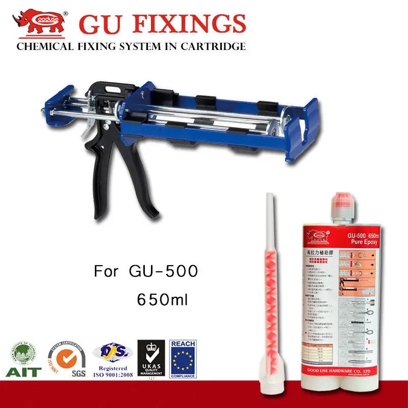 600ml two component cartridge epoxy anchor caulk gun
