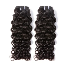 100%  Virgin Remy natural italian curl Water Wave cuticle aligned human hair bundles extension,Wholesale Unprocessed Indian Hair