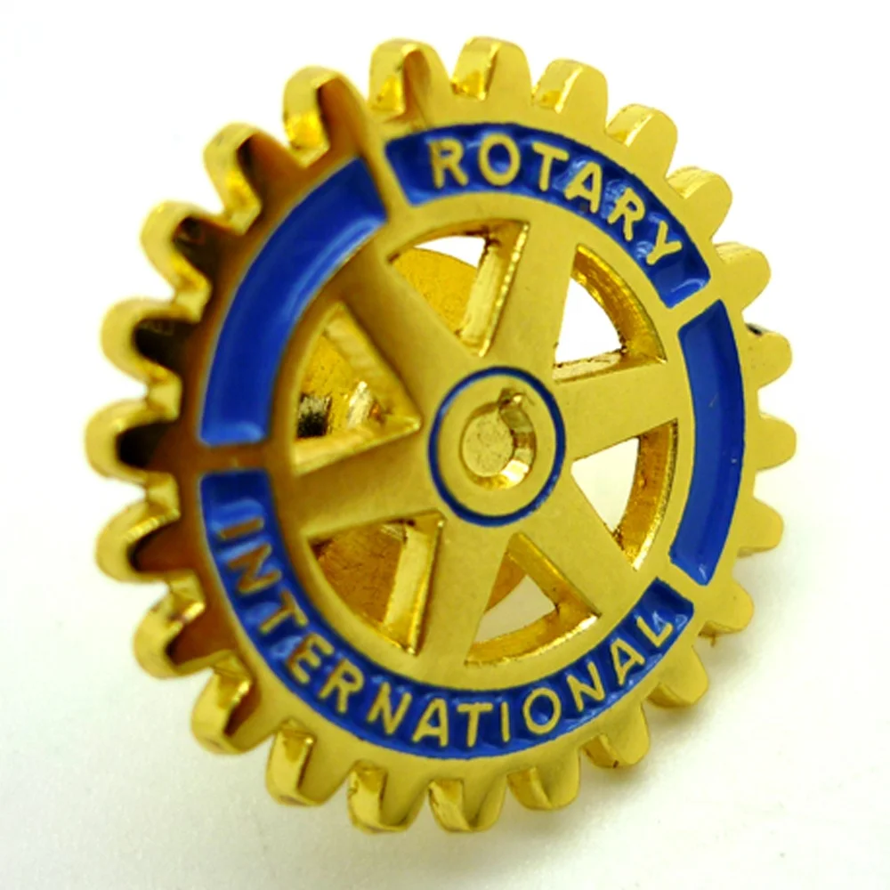 
Gold Plated Custom Logo Serrated Edge Cut Out Lapel Pins Badges Rotary Pin For Wholesale 