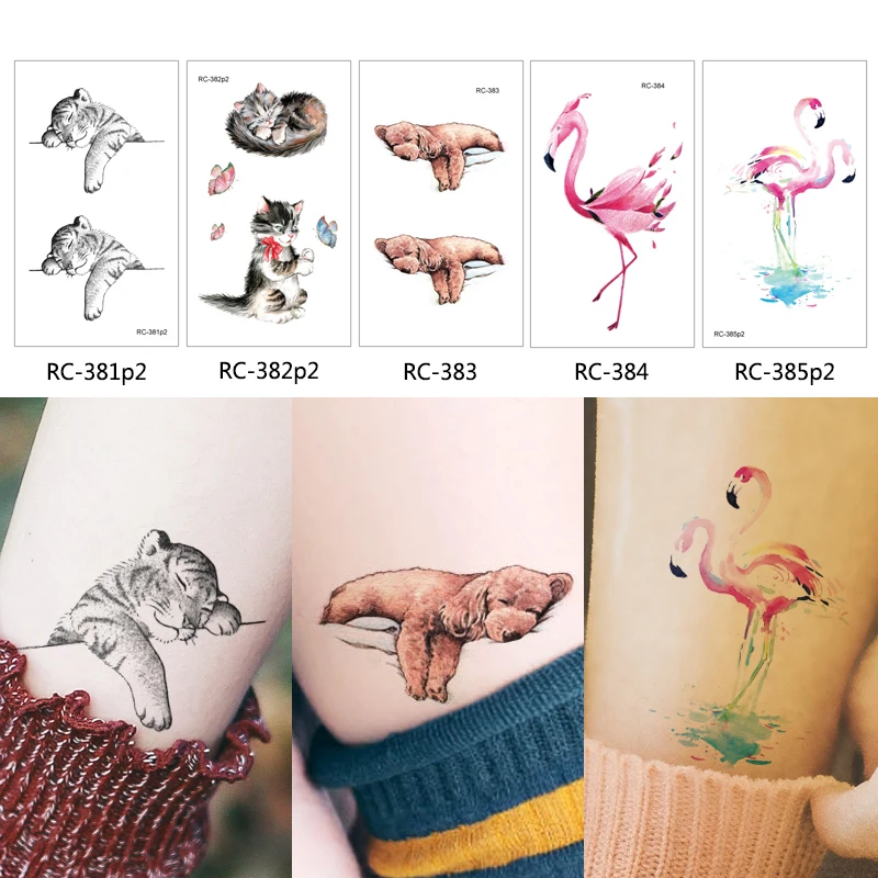 RC-402 -- RC-474p2  Water Based Temporary Tattoo Sticker /Body Tattoo