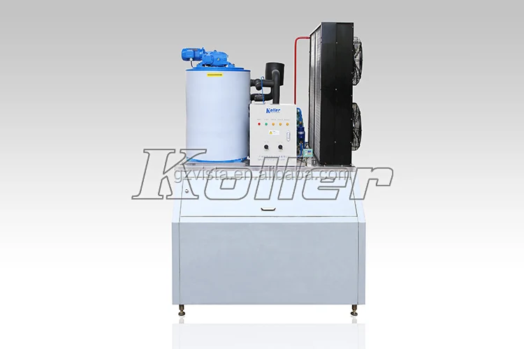 1 ton single day ice making machine small flake ice maker with r22a & heat transfer for fishing boat equipment