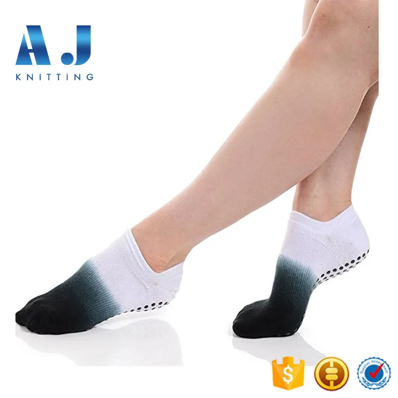 AJ18433 Custom Tie Dye Printed Amazon Aqua Cotton Sport Ankle Grip Pilates Yoga Socks Women