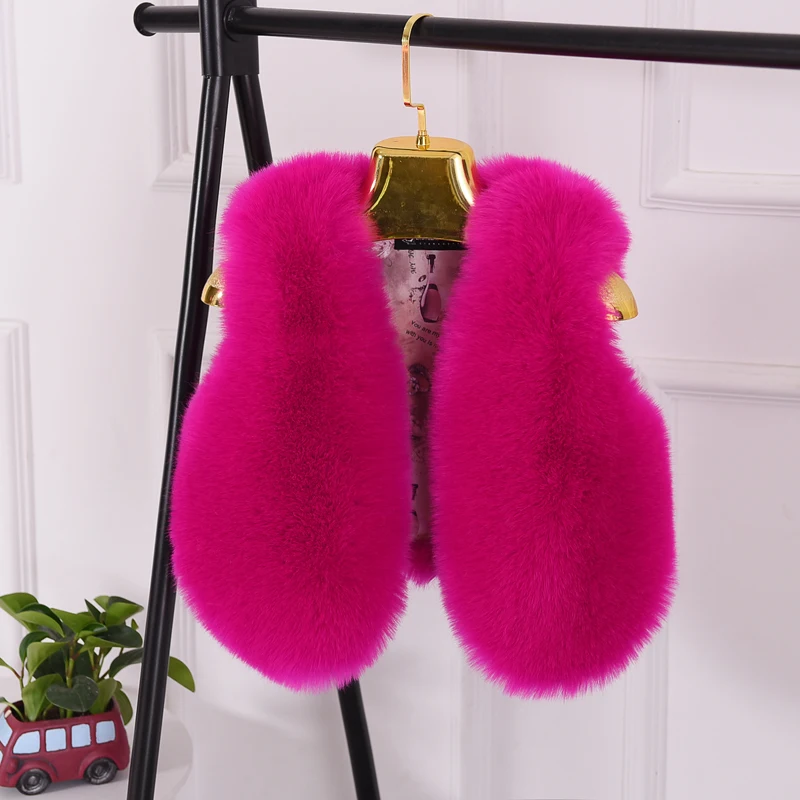 
Fashion Cute Autumn Winter Red Baby Faux Fur Gilet Utility Vest For Child 