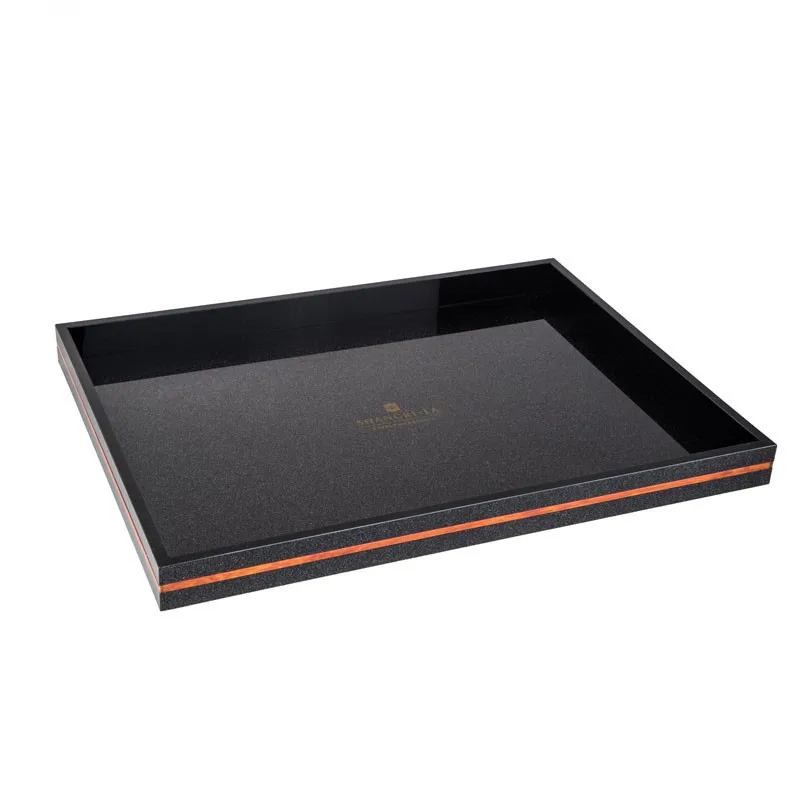 Wholesale Fast shipping top quality hotel supply Customized durable acrylic tray marble serving tray