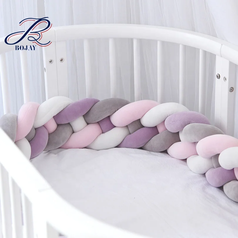 Wholesale Baby Crib Bumper Handmade Baby Bed Bumper Designer Cushion 2M, 3M Baby Crib Bumper