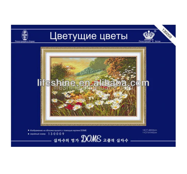 DOME embroidery cross stitch beautiful flower chinese cross stitch with delicate design for hangings