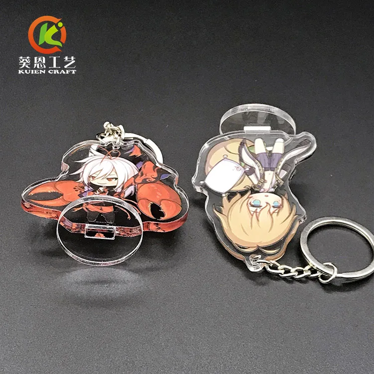Factory Sale Cheap Promotional Custom Clear UV Printing Acrylic Stand /Standee Keychain Anime