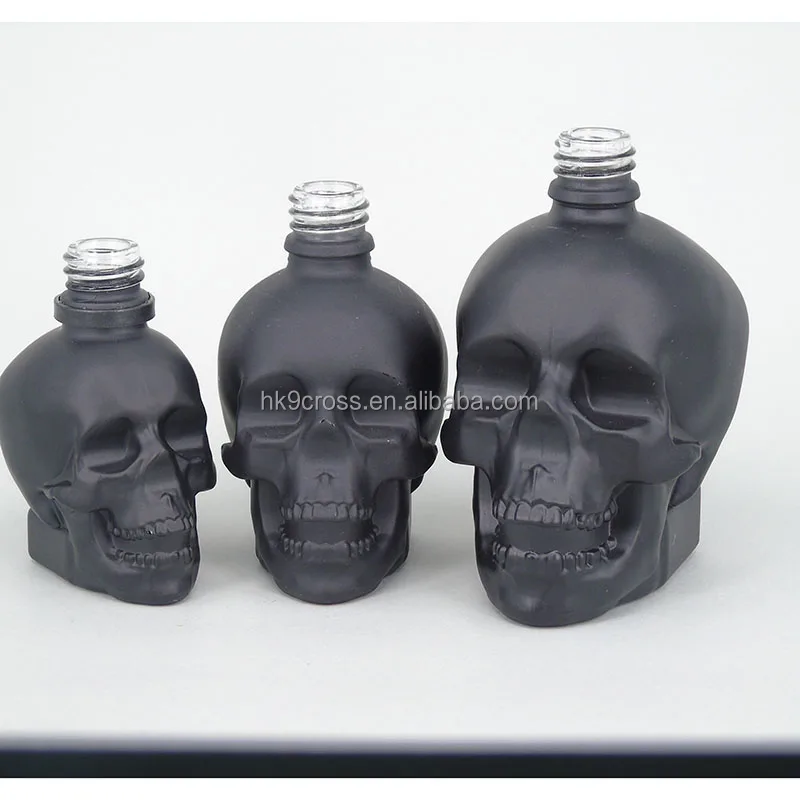 
Child proof skull head dropper e juice bottle matte black 30ml 60ml 120ml 
