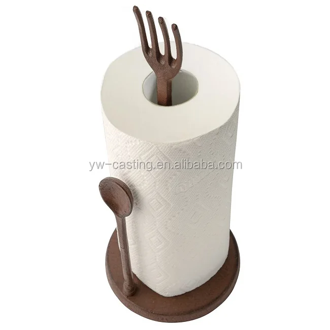 Заводская дешевая цена, винтажный чугунный декоративный держатель для бумажных полотенец