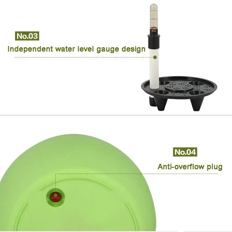 
Amazon hot sale automatic self watering flower pots planters wholesale plastic plant pots flowerpot 