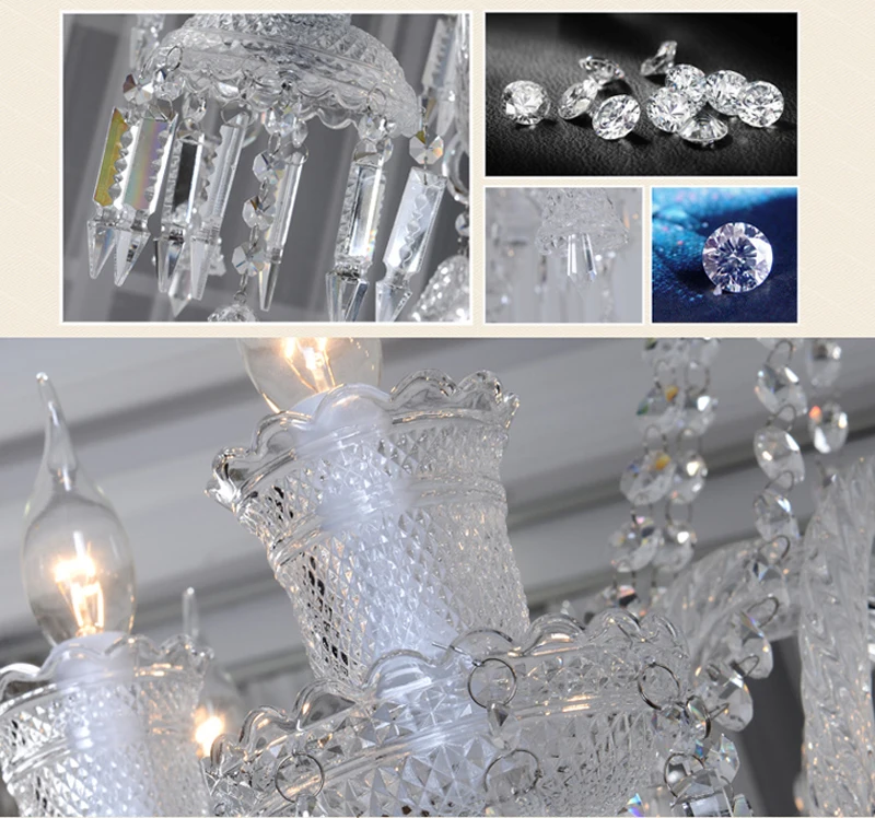 Elegant Luxury crystal ceiling light chandelier light fixture lighting