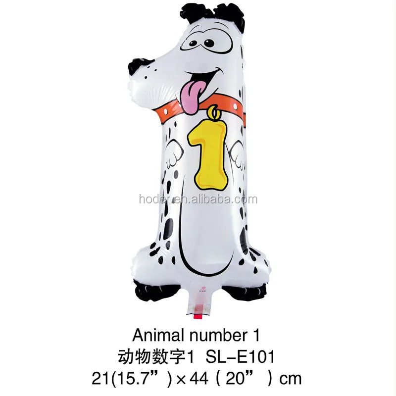 2019 hot sale Popular gift child birthday decoration balloons dog ballon fox zebra animal foil balloon number