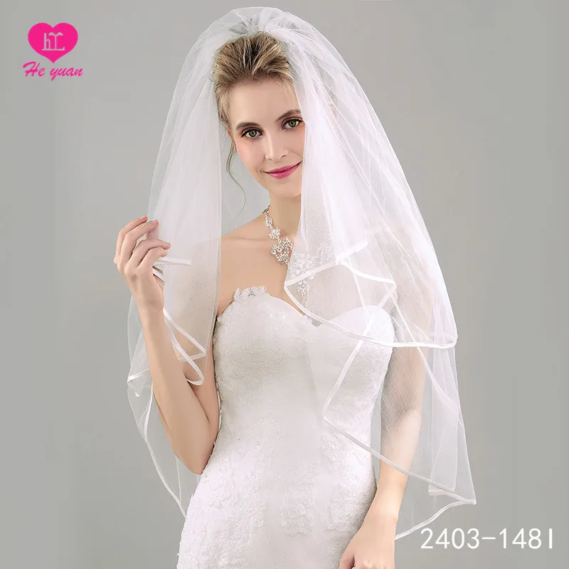 Классическая атласная Свадебная вуаль 2403-148I