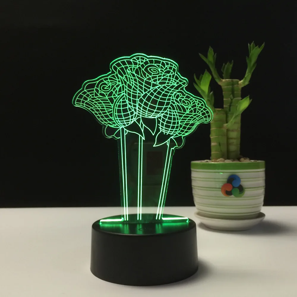 Flight 3D LED Night Light RGB Touch Switch Table Desk Lamp
