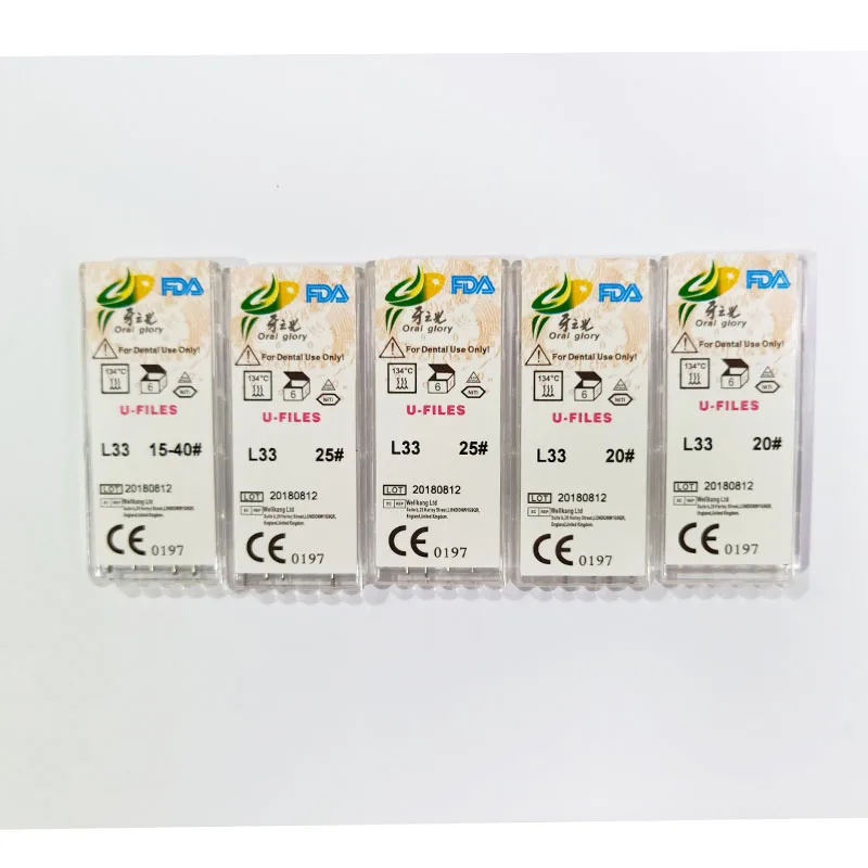 Root-Canal Filling Material dental Stainless Steel Woodpecker U Files with ISO CE certificate