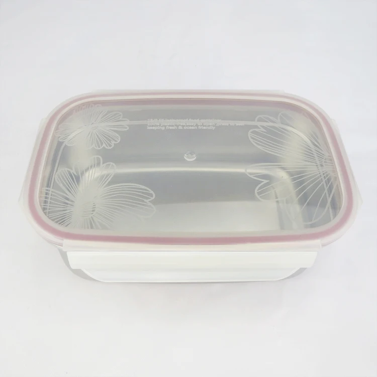 
Portable Leakproof Stainless Steel Food Storage Container Insulated Metal Tiffin Lunch Box for Adults with Plastic Lid 