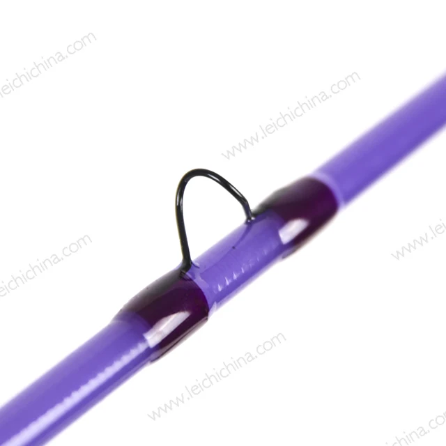 Purple 8ft 4wt 4pc carbon fiberglass fly fishing rod