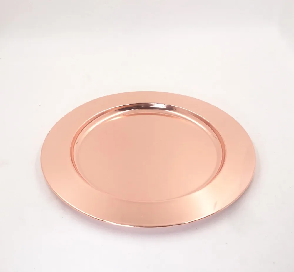 14inch Decorative Stainless Steel Gold Wedding Show Plate