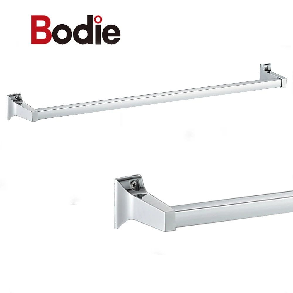 Wenzhou Factory Single Round Towel Rail Zinc Chrome Towel Bar For Bathroom
