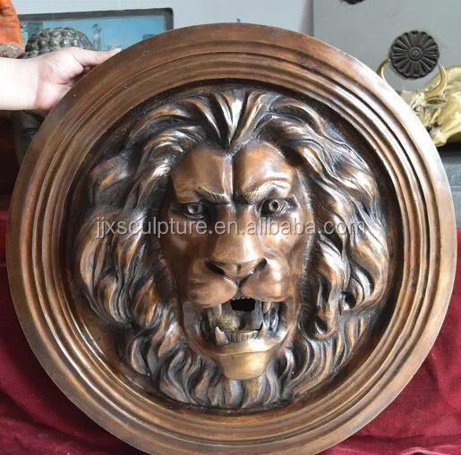 bronze home decoration lion head for wall decoration
