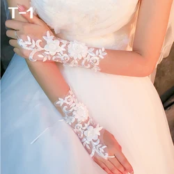 ZH0436X Hot Sale High Quality multi-style Fingerless Elegant Lace embroidery Wedding Gloves Bridal