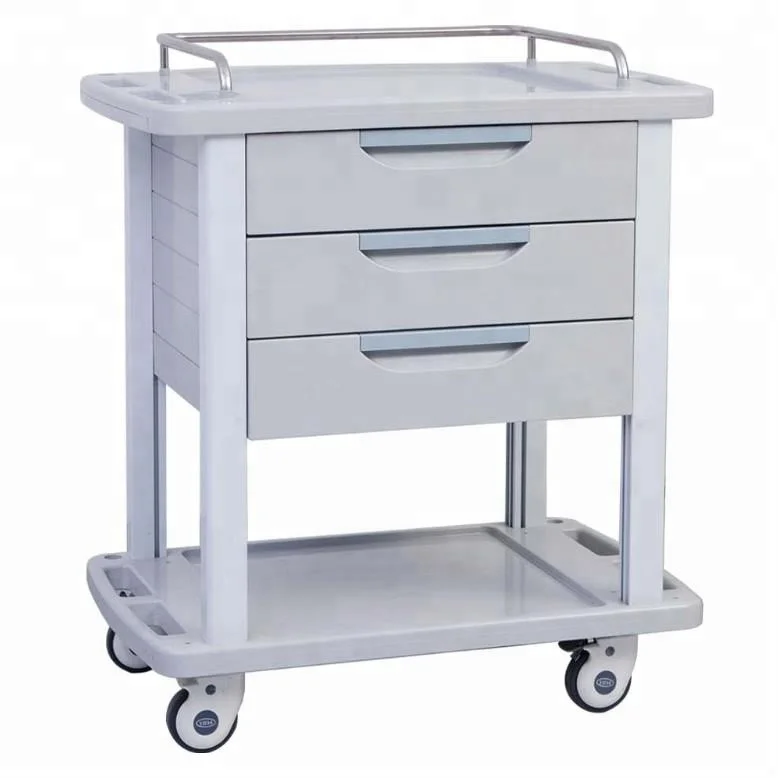 Тележки для медицинских инструментов с тремя ящиками