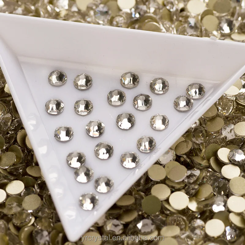 Great 16 cut facets crystal flatback rhinestones for sale loose glass stones for nail art and shoes