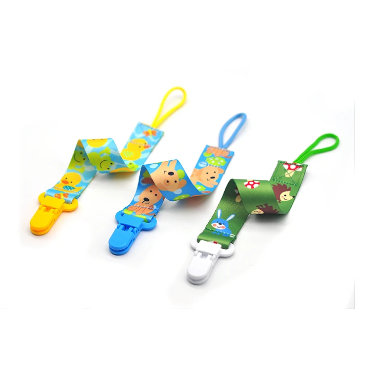 
High quality lanyard baby strap with plastic pacifier holder 