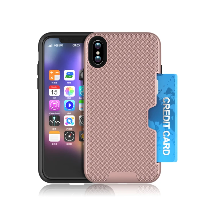 Mobile Phone Design Free Sample Phone Case Monternet Card Holder For iPhone X