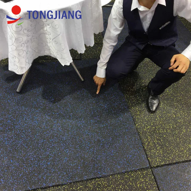 
TJ Gymnasium Aerobic Cardio Fitness Sports Equipment Rubber Epdm Roll Interlocking Flooring Matting Tiles 