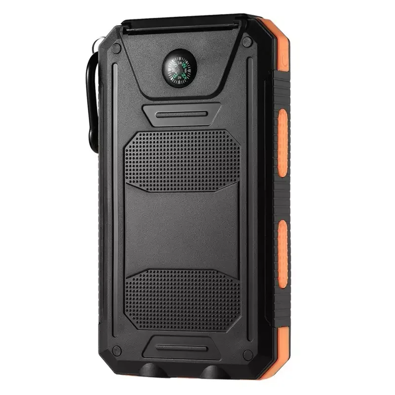 Solar Power Bank Portable Charger 20000mah Waterproof Battery Backup Charger Solar Panel Charger with Dual LED Flashlights