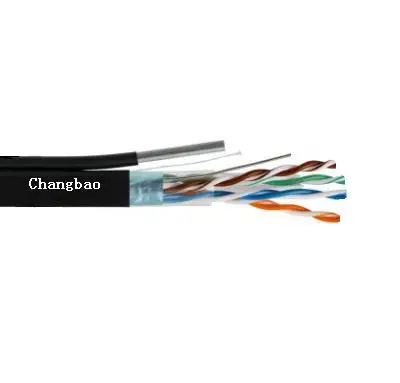 Антенный сетевой кабель Changbao CAT6 UTP и FTP с проволокой-мессенджером, уличный кабель Cat6