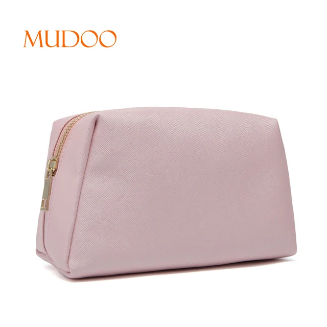 Pink PU Cosmetic Bag Waterproof Makeup Bag Customized