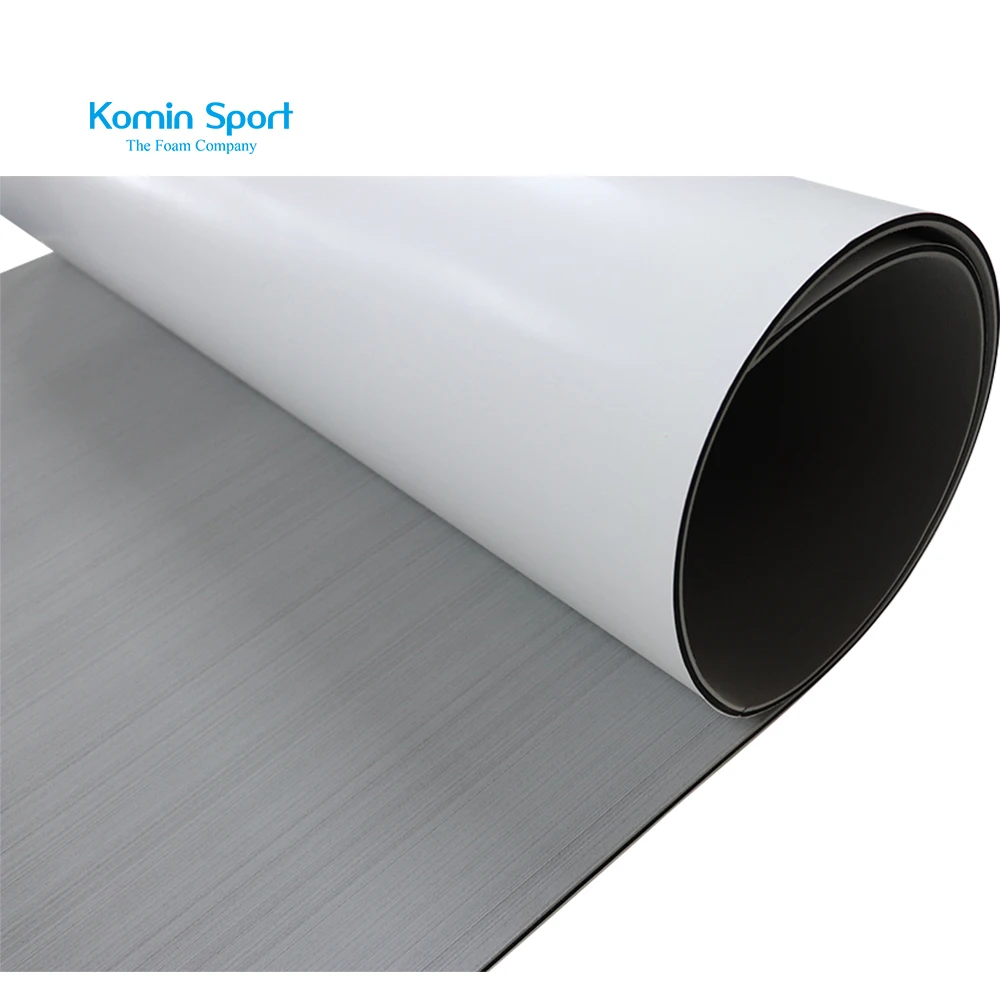 Custom Logo Grey Brushed Marine EVA Foam Deck Mat for Boat Flooring