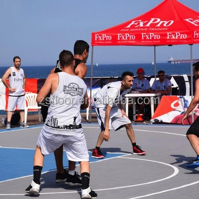 Anti-slip Portable plastic sport floor outdoor interlocking synthetic basketball court sports flooring