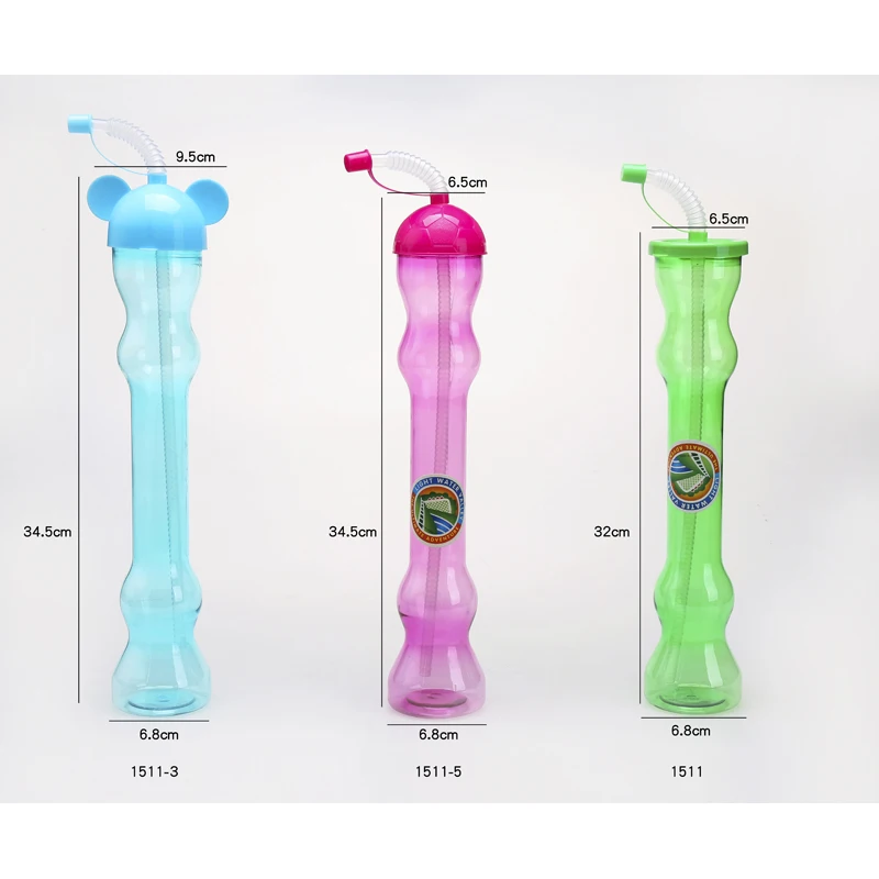 High Quality Plastic Cartoon Kids Yard Cup Drinking Juice straw cup