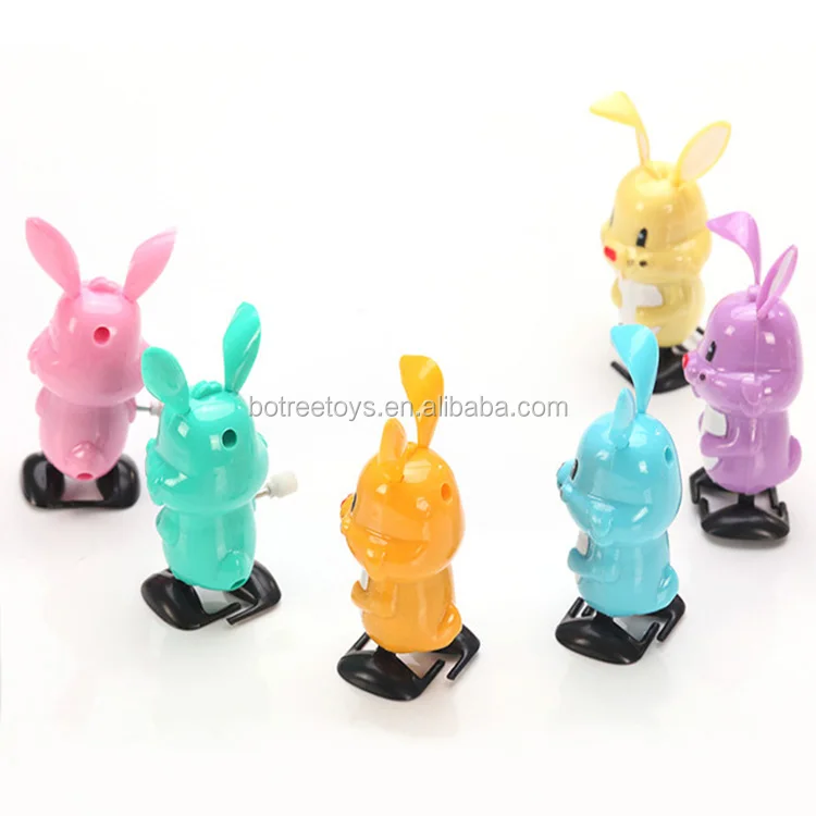 Classic clockwork toy rabbit plastic walking bunny wind up toys for children