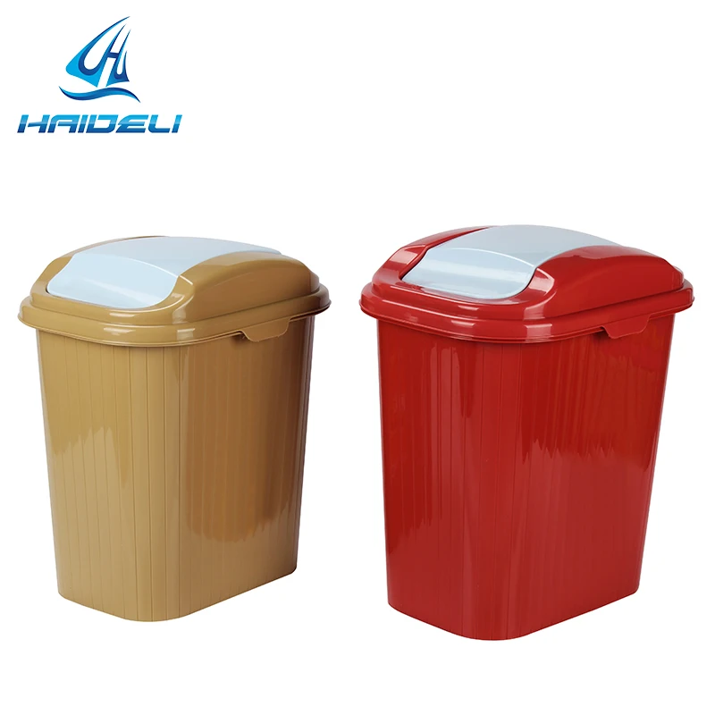 Office Kitchen Round Small Garbage Bin Cute Carton Open Trash Can