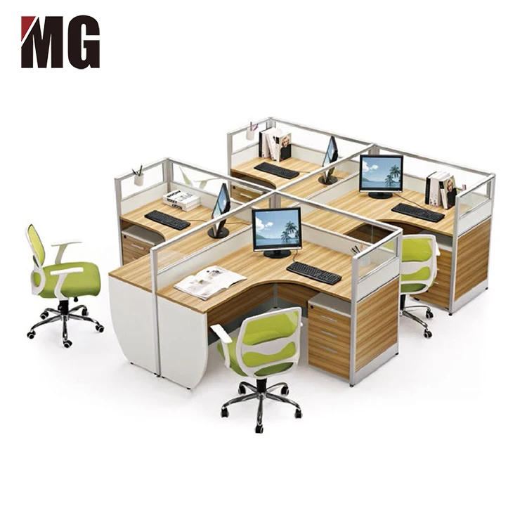 4 Person Workstation Office Furniture Workstation Modern Office Table Photos
