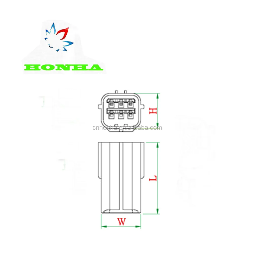 Авто 6 контакт. водонепроницаемый мужской черный разъем и терминал 3ej06mbm06bk, 307306001AMB