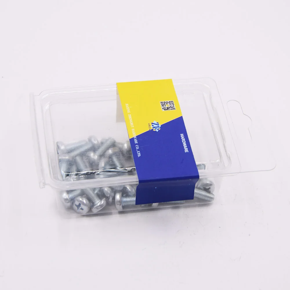 small package galvanized zinc/copper/nickle plated cross recessed  raised cheese head machine screws