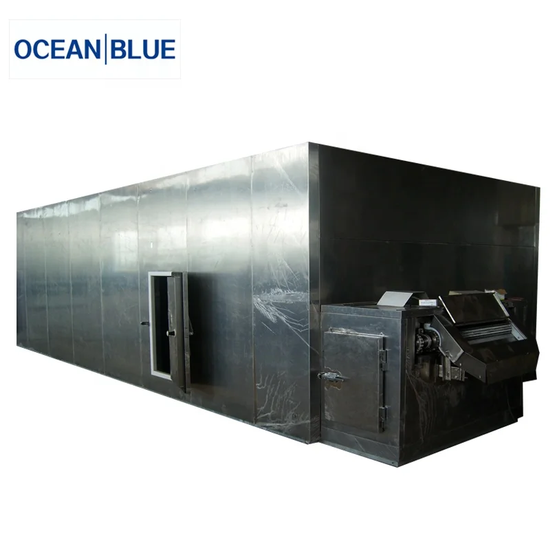 500kg/h IQF Fluidized Bed Tunnel Freezer